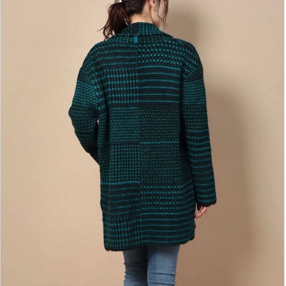 Desigual Teal and Black Knit Sweater - Picture 2 of 9